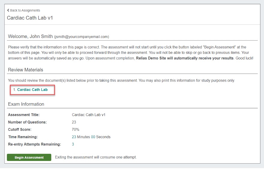 Screenshot showing the third step in the Content Outlines journey